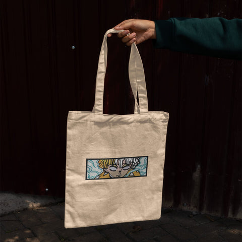 Zenitsu Thunder Gaze Tote Bag – 350 GSM | 14x16 inch