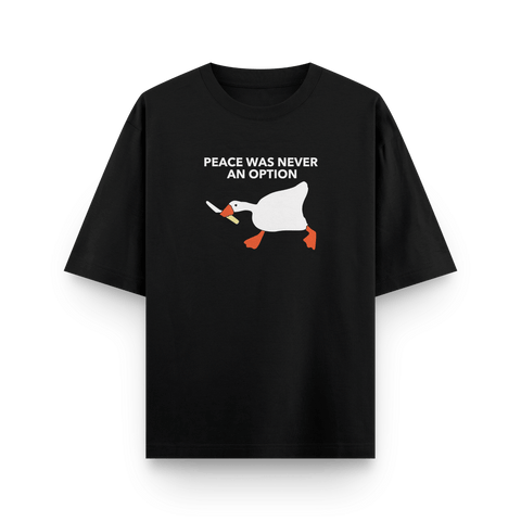 "Peace Was Never an Option" Oversized Tshirt by Kaihama - Kaihama