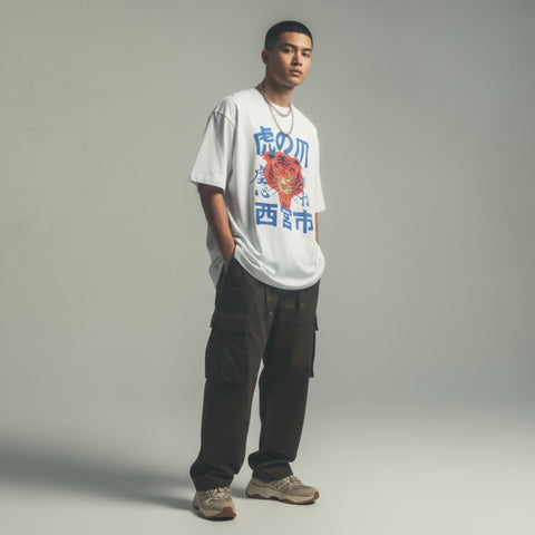Japanese Tiger Oversized Graphic T-Shirt