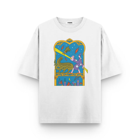 Stardust Slayer – Mythic Oversized Graphic T-Shirt - Kaihama