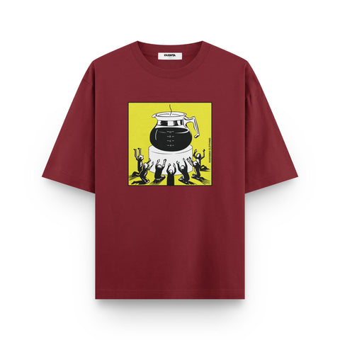 Caffeine Cult – Worship Coffee Oversized T-Shirt