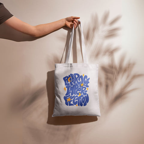 Embrace Imperfection Canvas Tote Bag (350 GSM | 14x16 inch)