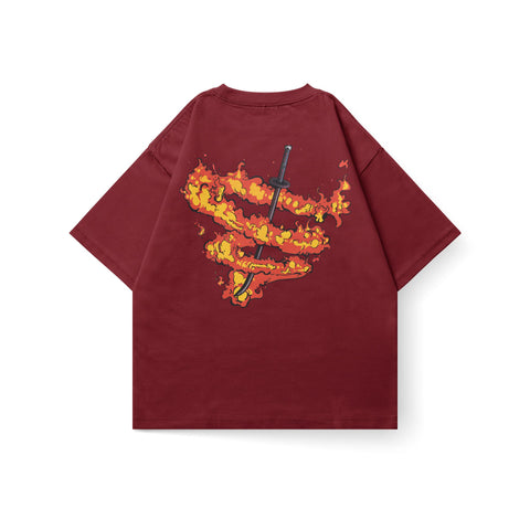 Rengoku Flame Breathing Oversized T Shirt - Kaihama