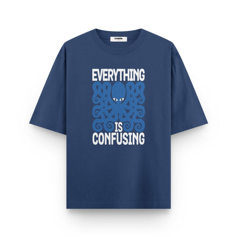 Everything Is Confusing Octopus Oversized Tee by Kaihama - Kaihama