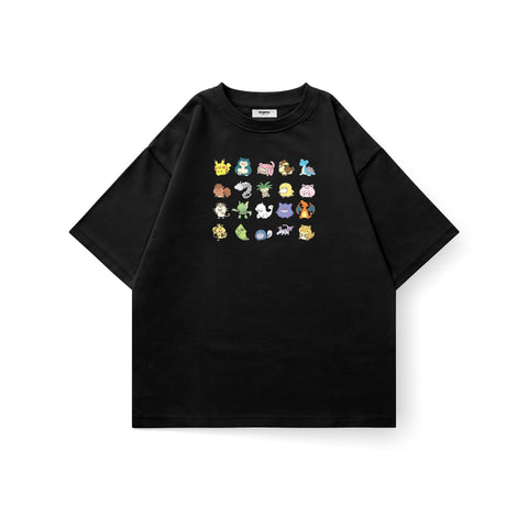 Pokemon Classics Grid Oversized T-Shirt - Kaihama