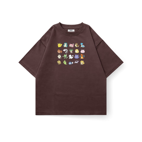 Pokemon Classics Grid Oversized T-Shirt - Kaihama