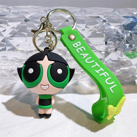 Powerpuff Girls "Beautiful" Keychain – Bubbles & Buttercup