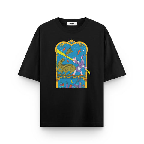 Stardust Slayer – Mythic Oversized Graphic T-Shirt - Kaihama