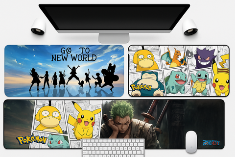 Anime Extended Mouse Pad (One Piece, Pokémon & More)