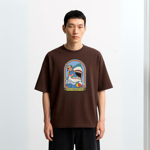 Stay Positive Tee – Oversized Graphic T-Shirt by Kaihama
