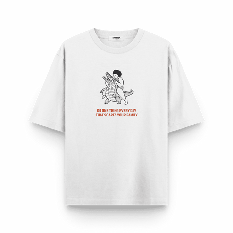Fearless Oversized T-Shirt – Crocodile Wrestler Edition - Kaihama