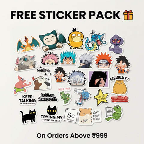 FREE Mystery Sticker Pack 🎁 (On Orders Above ₹999) - Kaihama