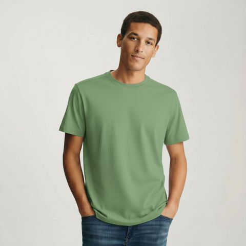 Classic Regular Fit Combed Cotton Tshirt - Kaihama
