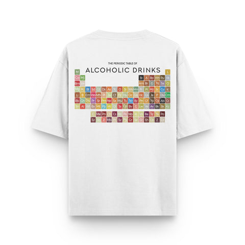 Alcoholic Drinks Periodic Table Tee – Oversized Fit