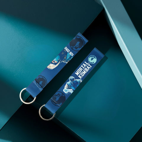 Mortal Kombat Satin Keychain Strap – Sub-Zero / Scorpion | Gaming Keychain