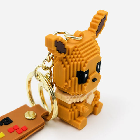 Pixel Art Dog Keychain