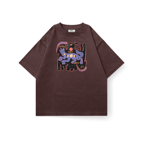 Make Art About It Oversized T-Shirt - Kaihama