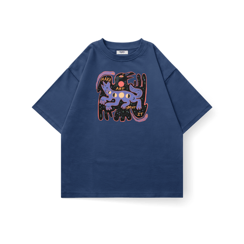 Make Art About It Oversized T-Shirt - Kaihama