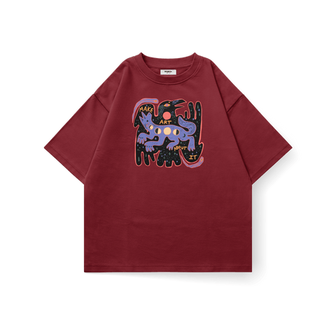 Make Art About It Oversized T-Shirt - Kaihama