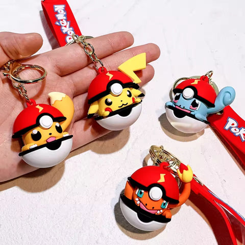 Pokemon Pokéball Cap Keychains
